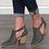 Blockabsatz Leder Stiefelette