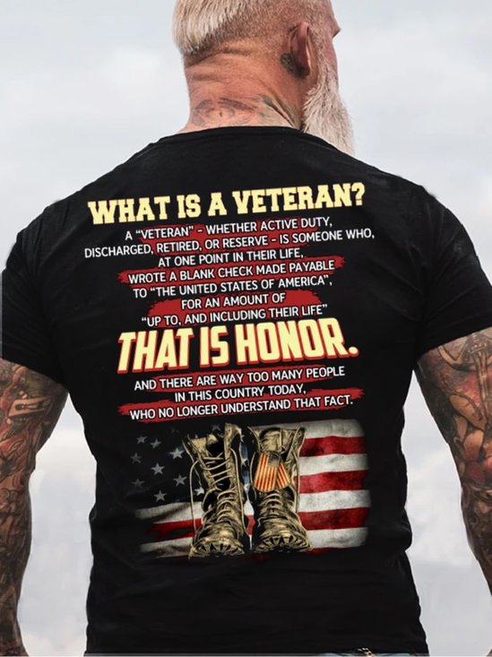 Was ist EIN Veteran Lässig Kurzarm T-Shirt