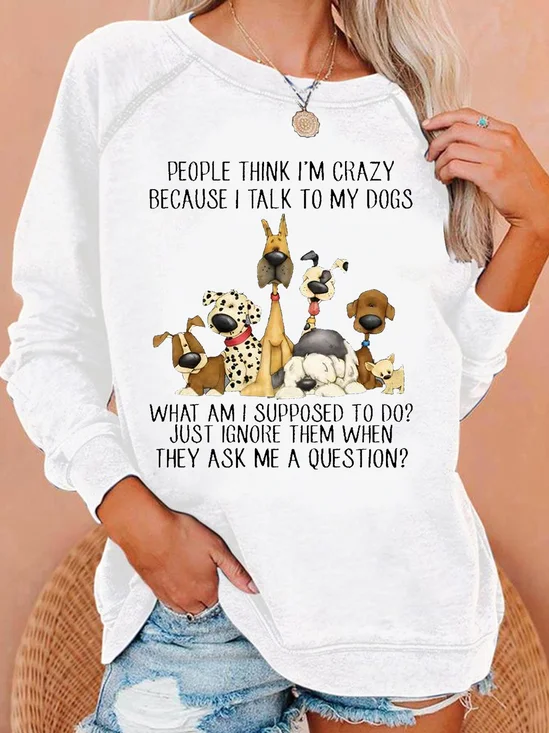 Damen Lustig Hund Liebhaber Lässig Sweatshirt