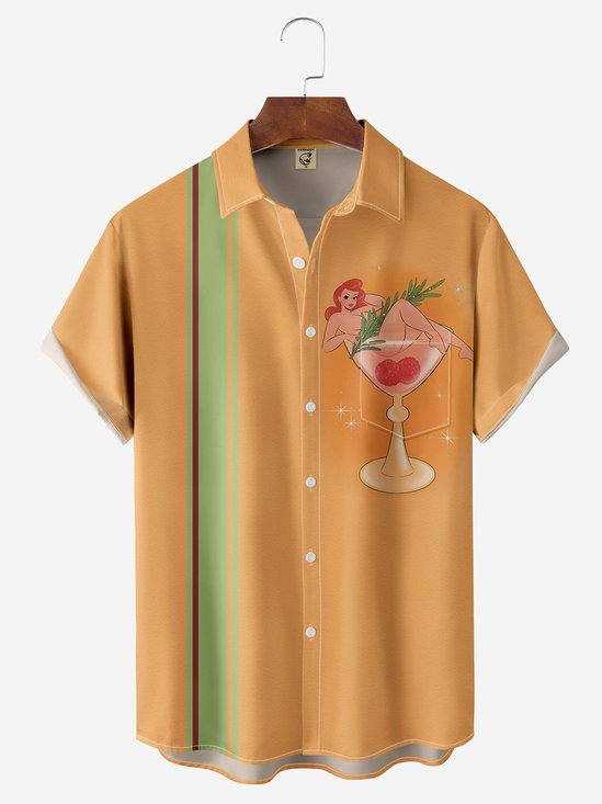 Alice Meow X HARDADDY® Cocktail Mädchen Bowling Bluse