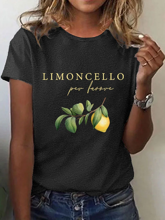 Capri Italien "Limoncello pro Favore" Print T-Shirt