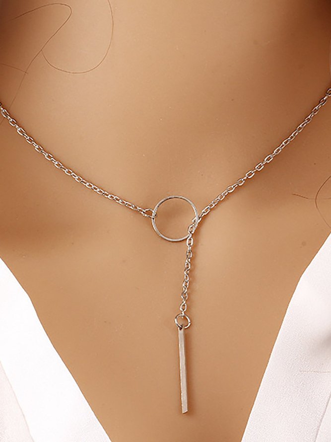 Einfache Legierung-Halsketten für Damen