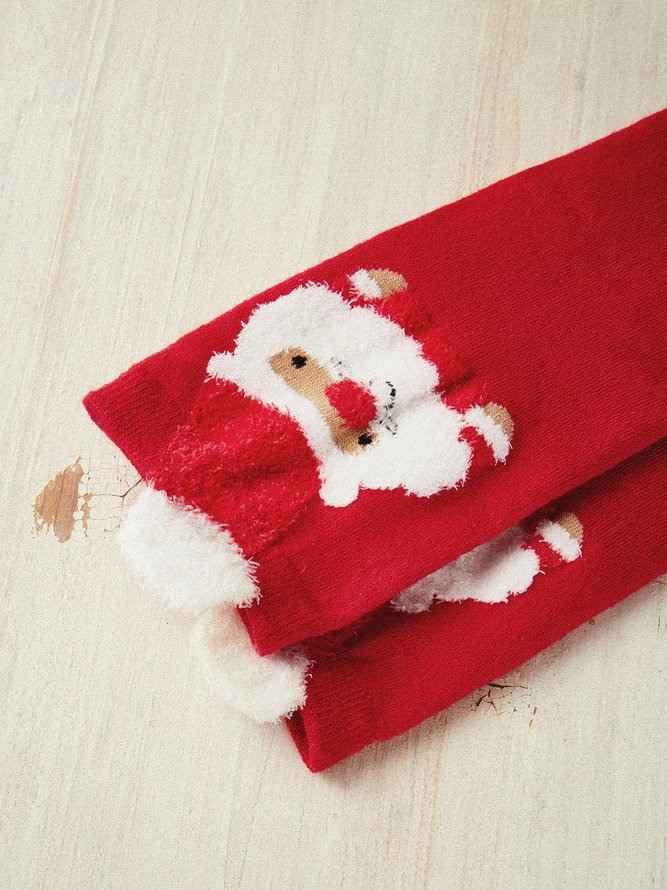 Weihnachten Rot Baumwolle alt Mann Schneemann Elch Muster Socken Urlaub Party Zubehör