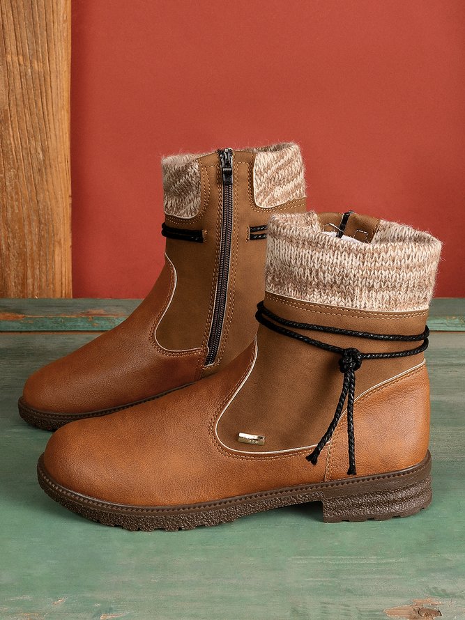 Täglich Winter Flach Stiefelette