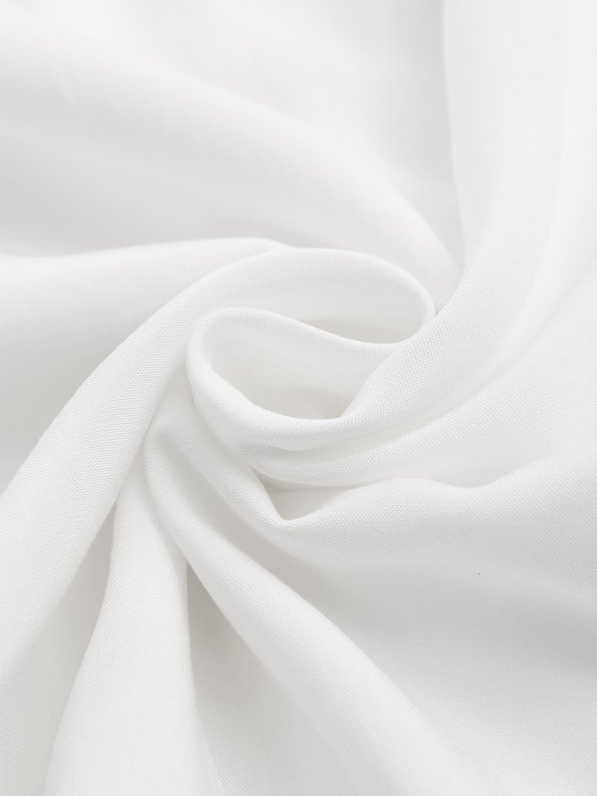 Lässig Große Größen Unifarben Ärmellos Kleid