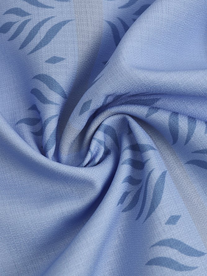 Streifen Pflanze Blume Kurzarm Lässig Bluse