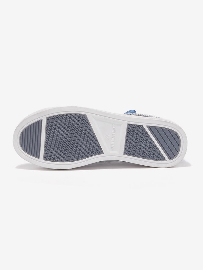 Denimblau Spitzennähte Personalisiert Segeltuch Schuhe