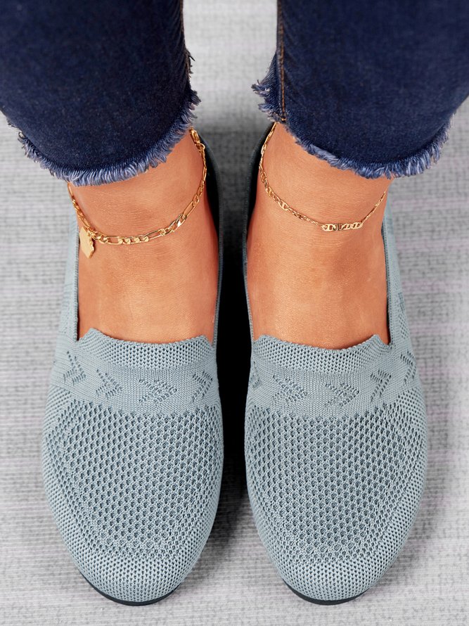Damen Atmungsaktiv Textil Flach Schuhe
