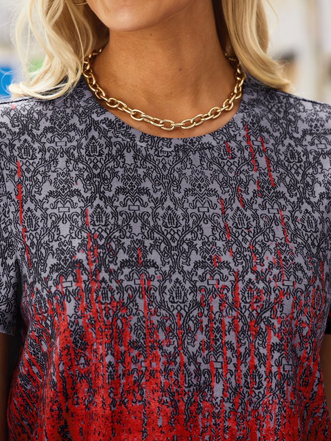 Lässig Print T-Shirt