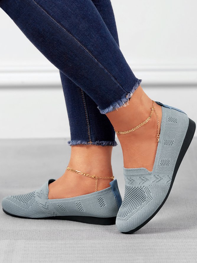 Damen Atmungsaktiv Textil Flach Schuhe