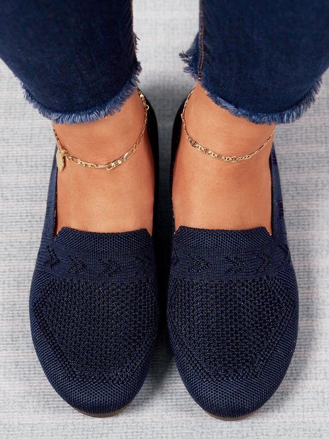 Damen Atmungsaktiv Textil Flach Schuhe