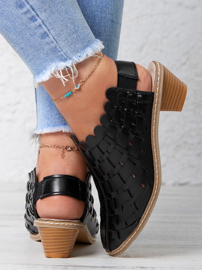 Retro Weben Inlay Block Pumps