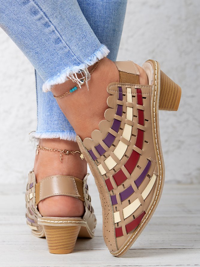 Retro Weben Inlay Block Pumps