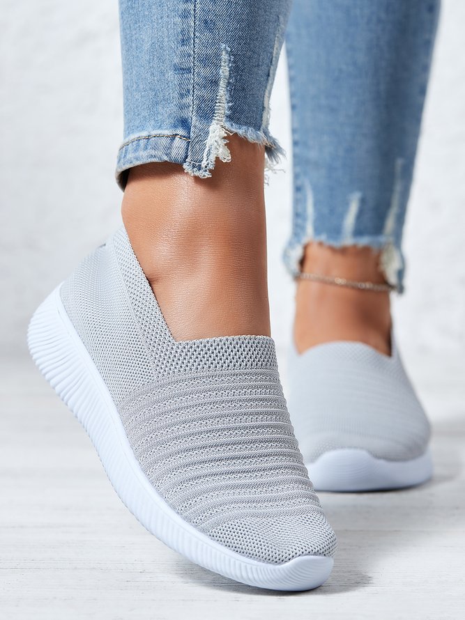 Große Größen Atmungsaktiv Slip On Sport Sneakers