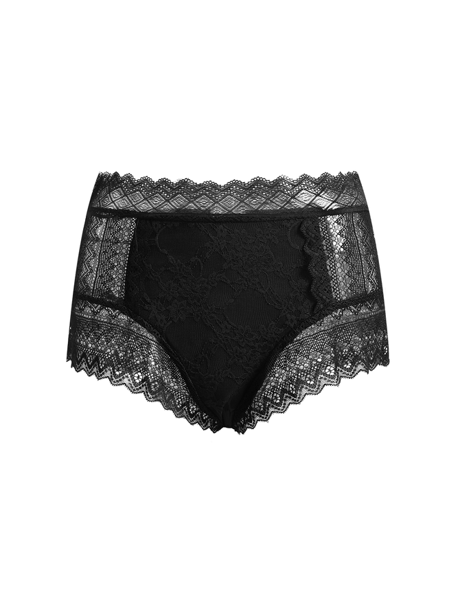 Sexy Spitze Multifarben Hohe Taille Slips Große Größen