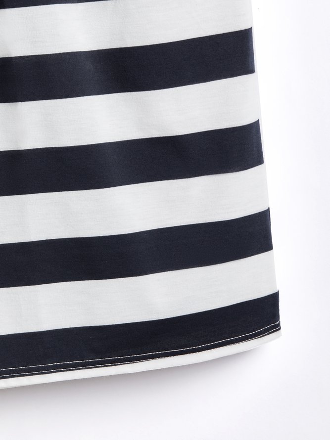 Print Baumwollgemisch Freizeitkleid