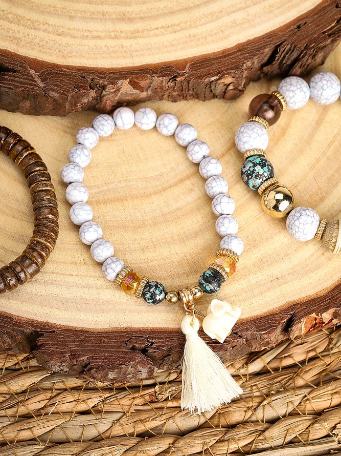 Damen Mode Böhmisches Perlen Armband mit Quaste