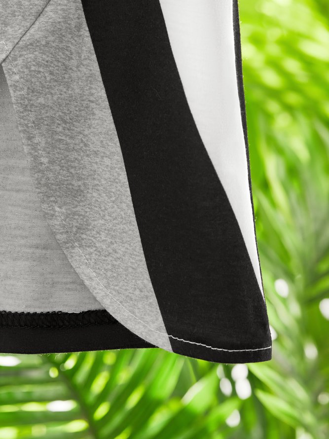 Baumwollgemisch Geometrisch Locker Shirts & Blusen