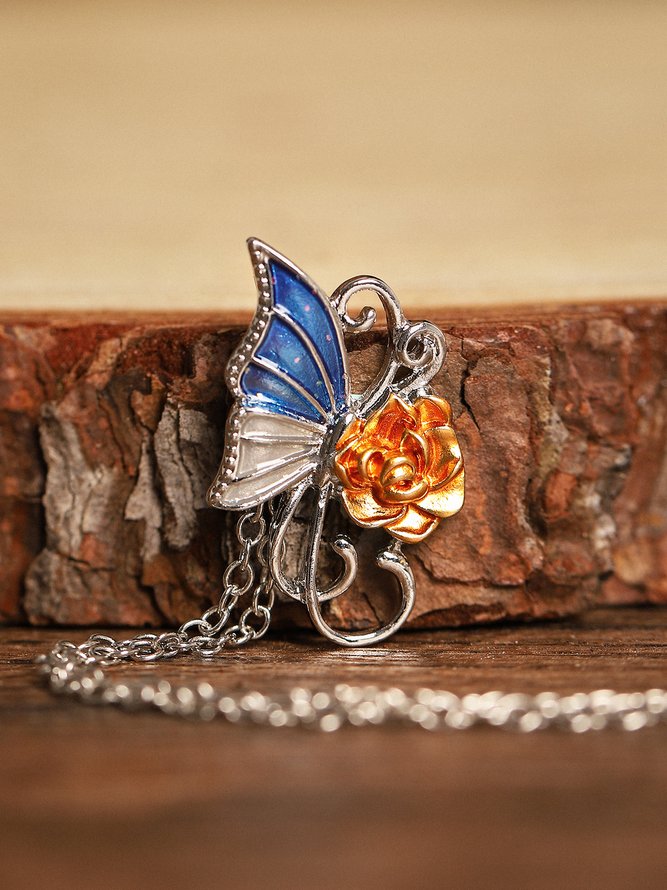 Schmetterling Rosa Halskette Kleider Schmuck
