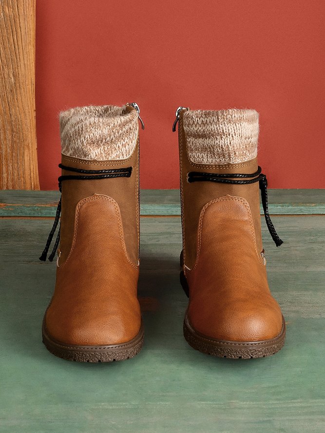 Täglich Winter Flach Stiefelette