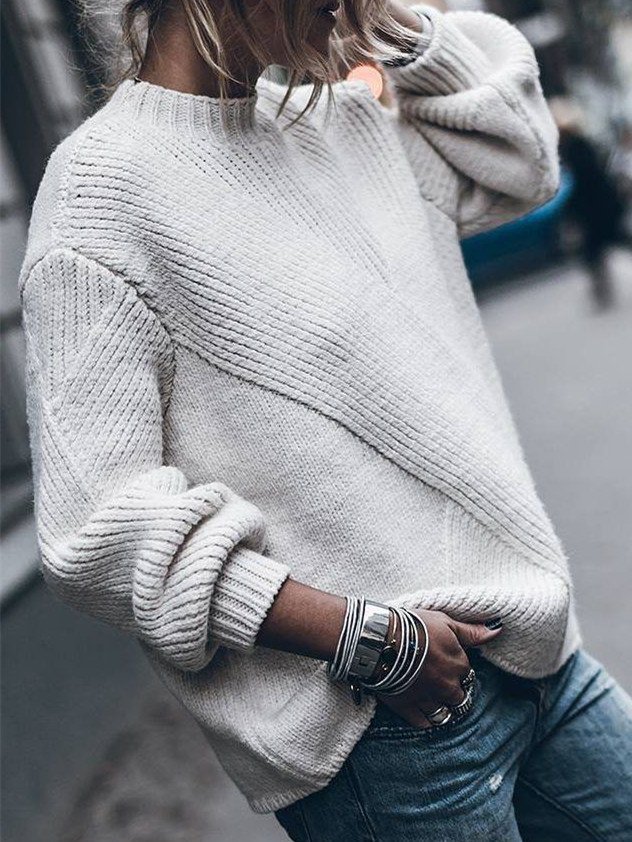 Modetalente Pullover mit Langarm Damenmode aus Baumwollgemisch | modetalente