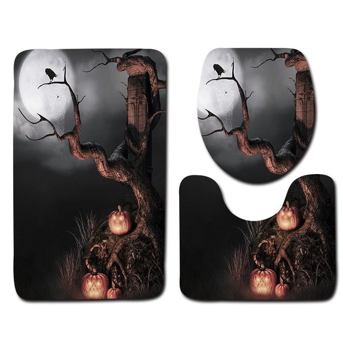 Halloween Toilette Abdeckung Teppich Set Rutschfest Bad ...