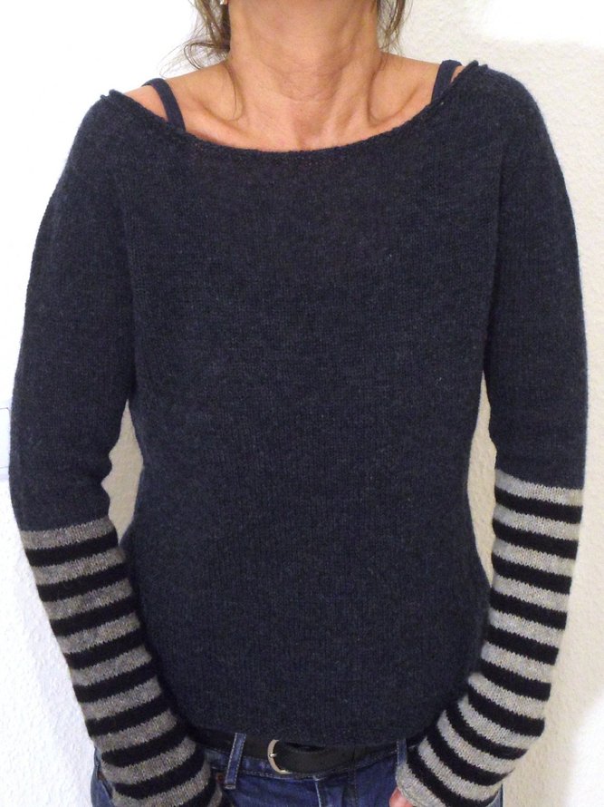 Modetalente Pullover Lässig Normal Unifarben Pullover