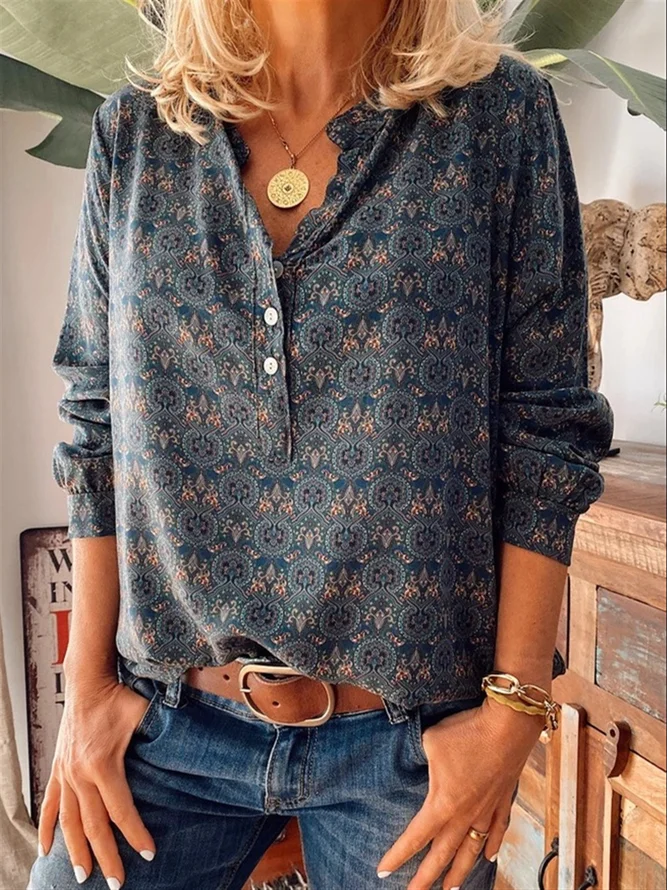Modetalente Retro Shirts & Blusen mit Langarm
