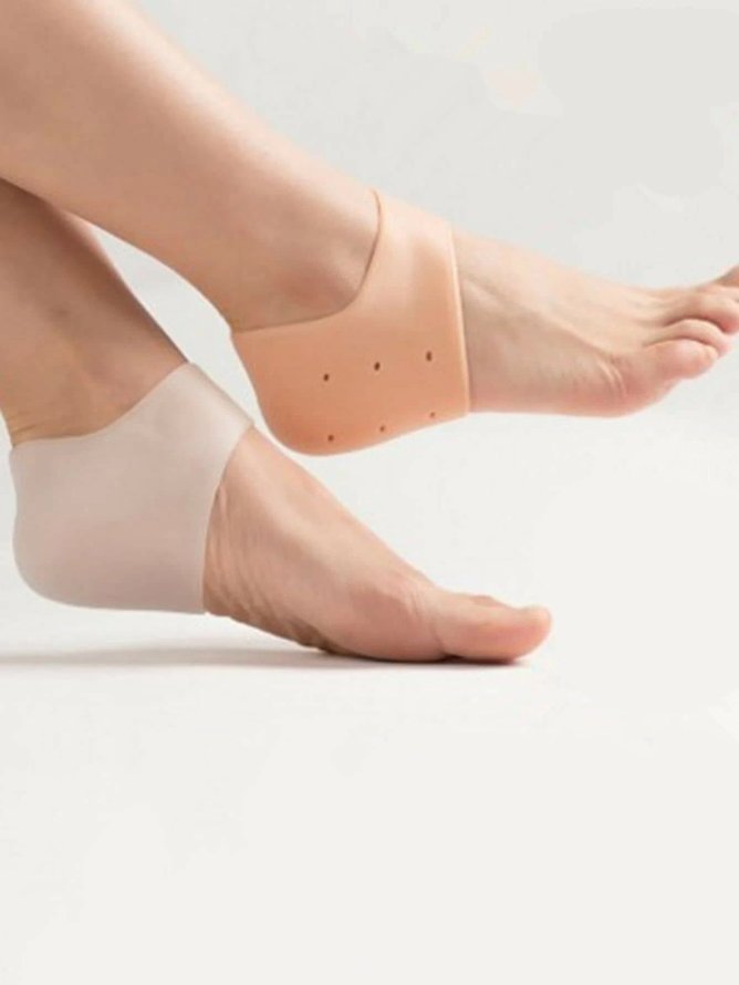Rutschfeste  Gel-Fersen-Socken Fußpflege aus Weichem Silikon