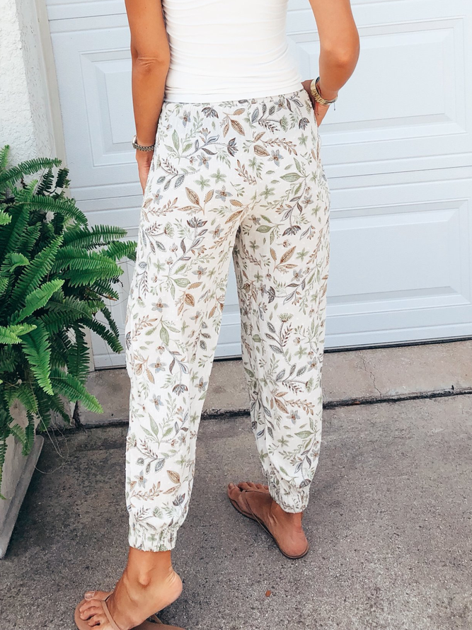 Große Größen Print Freizeithose