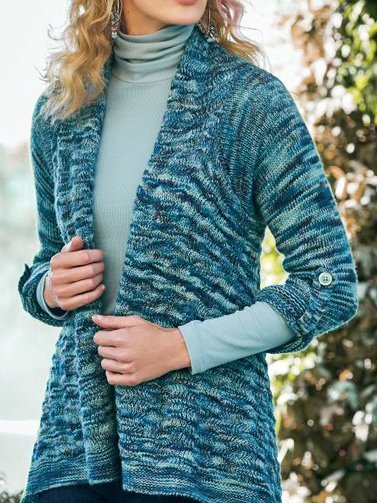 Retro Wolle/Stricken Pullover Mantel