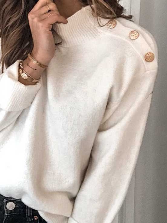Langarm Normaler Pullover