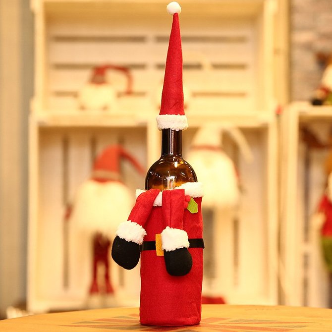 Weihnachten Wein Flasche Dekorationen für Hotel Restaurant Urlaub