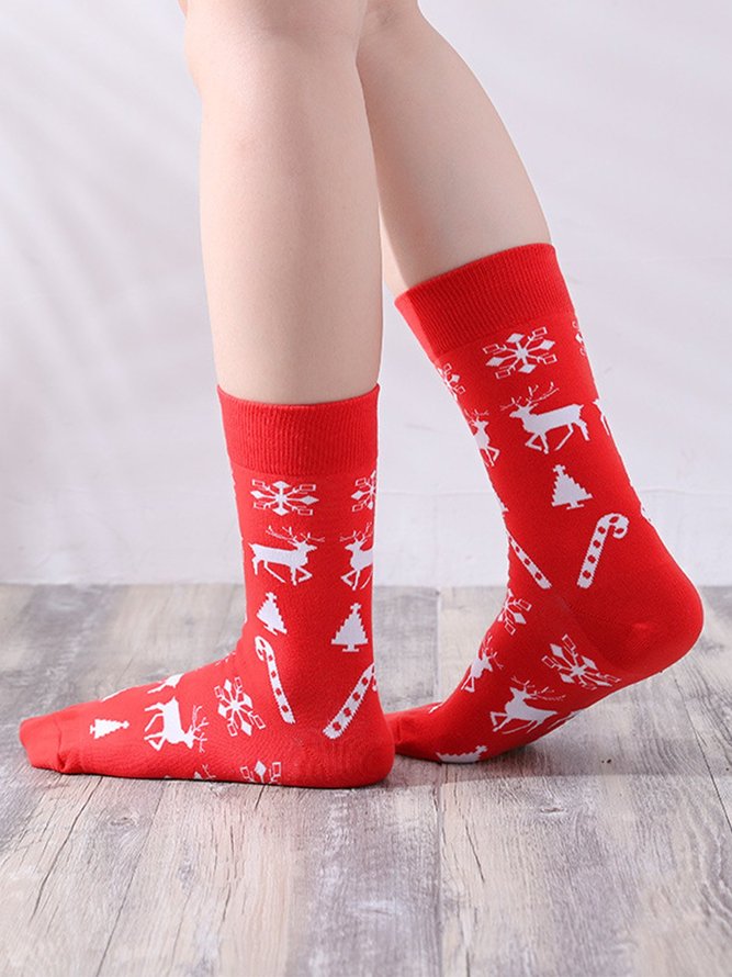 Weihnachten Elch Muster Baumwolle Kurze Socken aus Socken