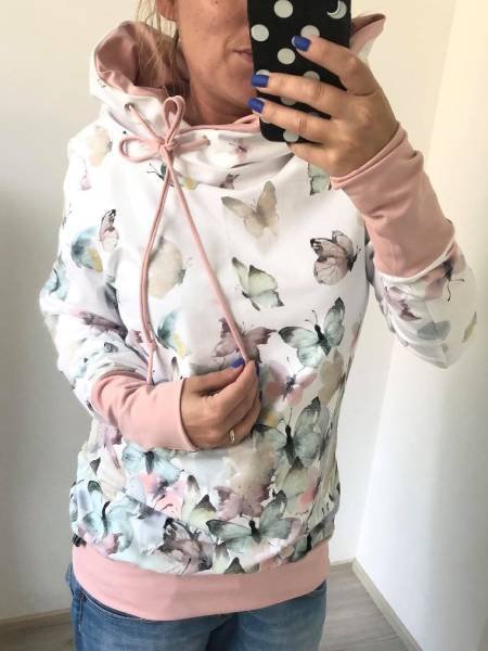 Baumwolle Lässig Schmetterling Sweatshirts