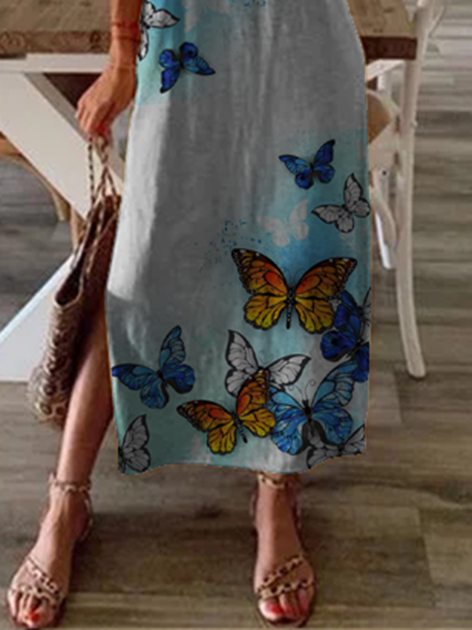 Schmetterling Böhmische Kleider mit Kurzarm