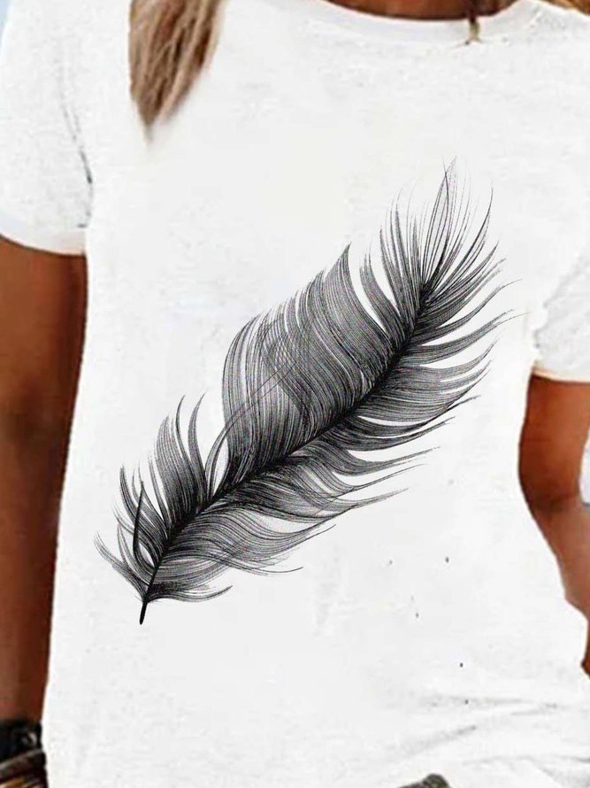 Rundhals Lässige Shirts