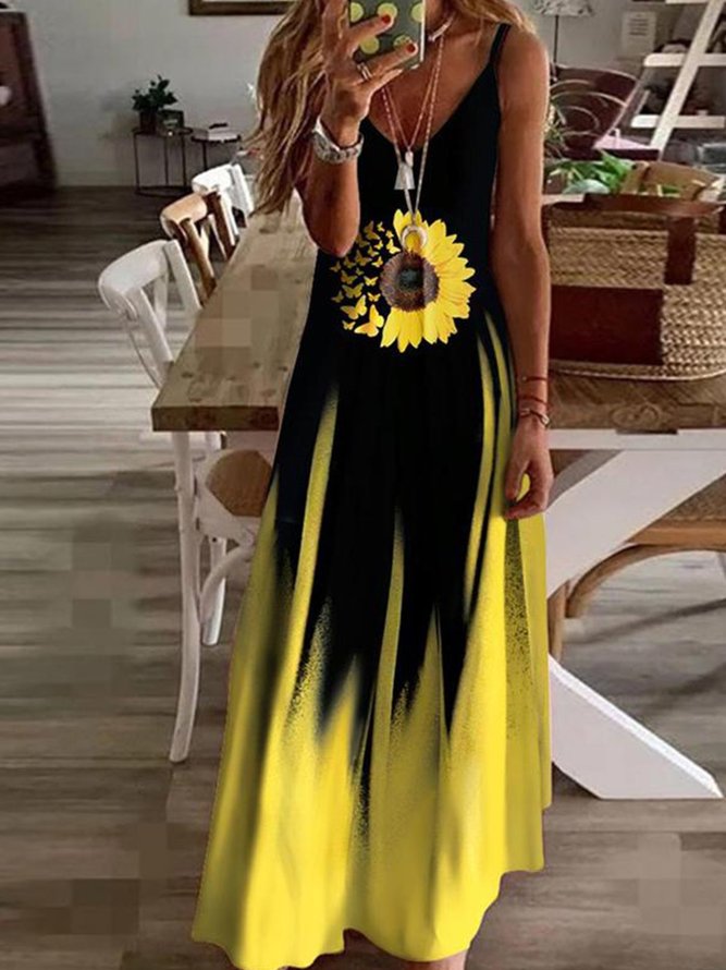 Spaghettiträger Schulterfreies Freizeitkleid