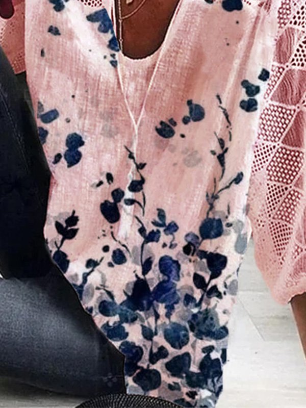 3/4 Ärmel Lässige Blusen & Shirts mit Print
