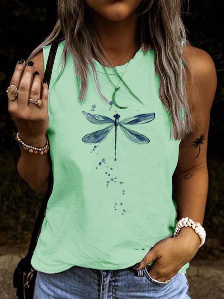 Print Lässige Blusen & Shirts mit Rundhals