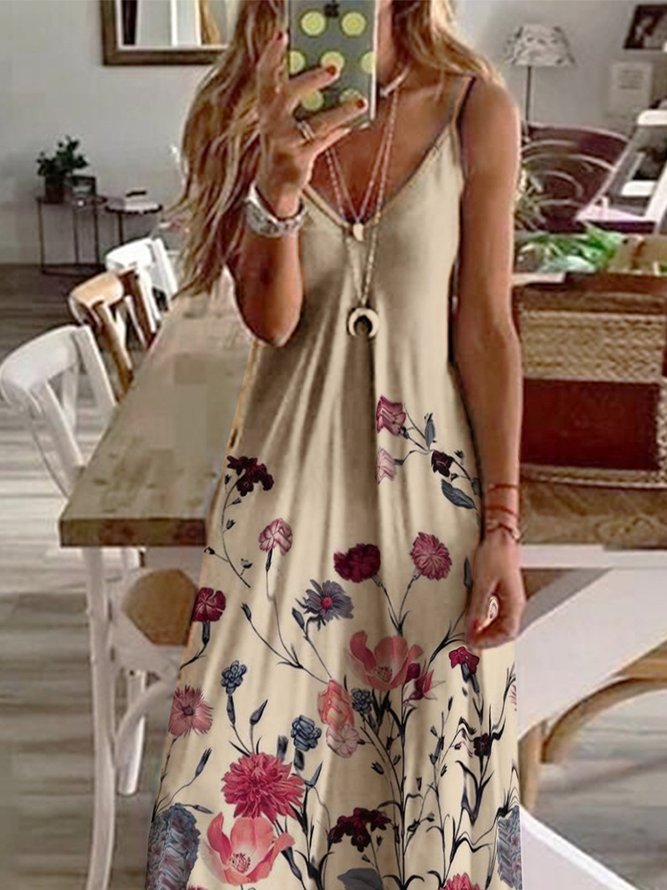 Resort Romantische Kleider mit V-Ausschnitt