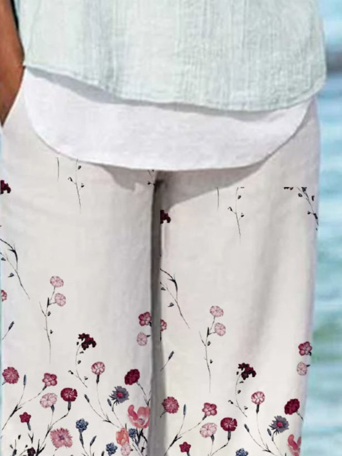 Lässig Print Hosen