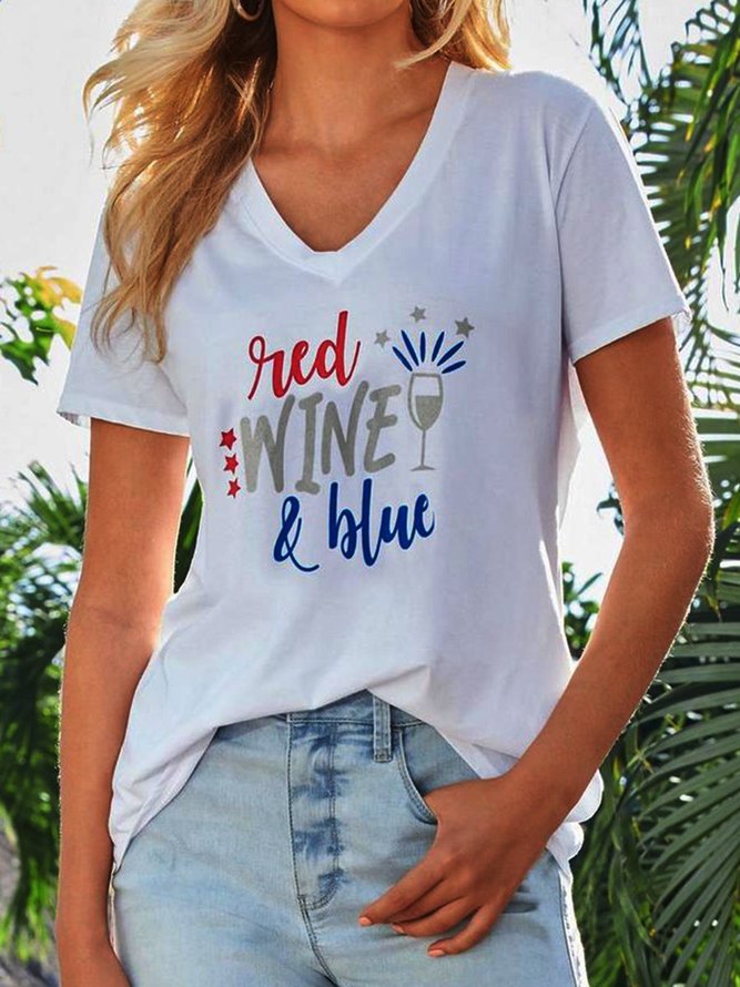Individualität Normale Shirts & Blusen mit Buchstabe Print