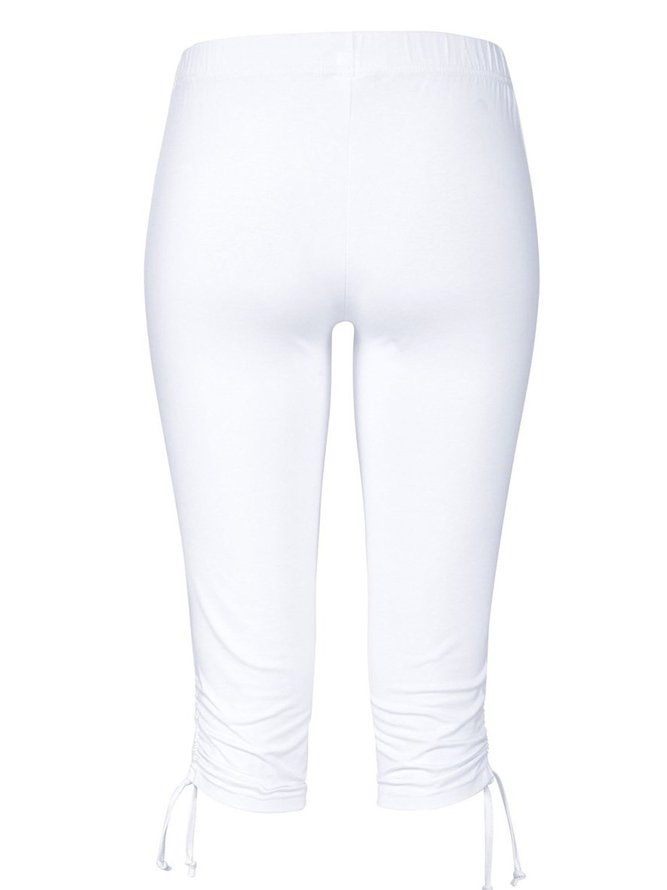 Lässig Sport Große Größen Unifarben Leggings