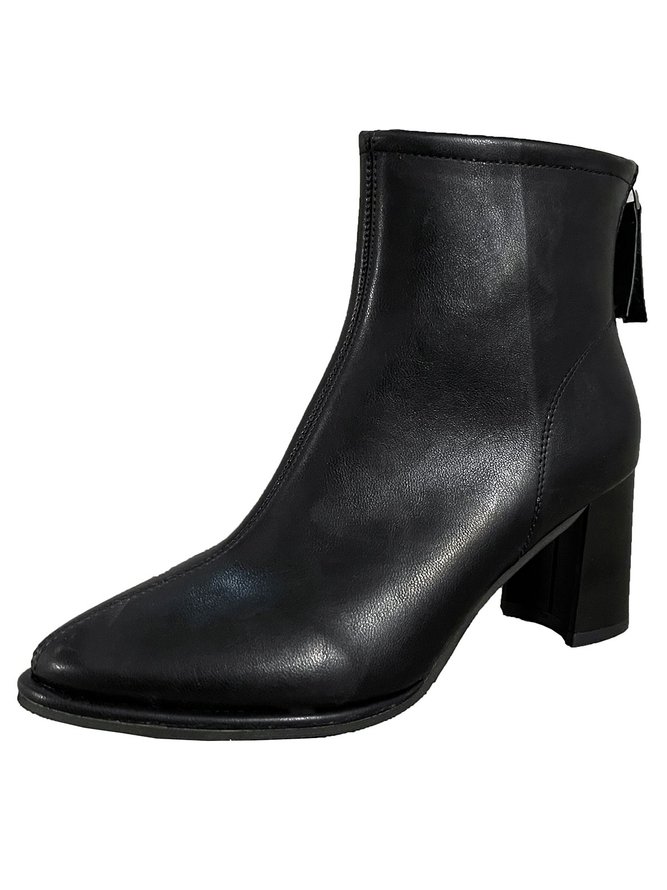 Lässige Reißverschluss Stiefeletten