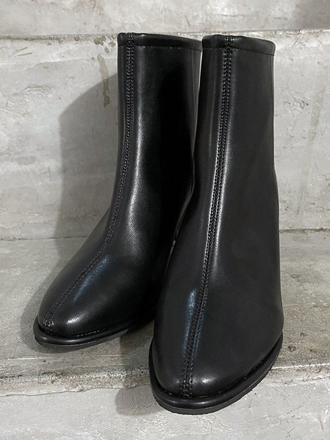 Lässige Reißverschluss Stiefeletten
