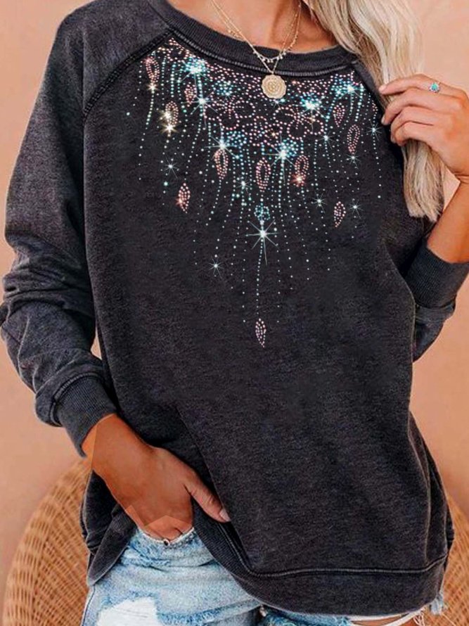 Individualität Verziert Normal Sweatshirts