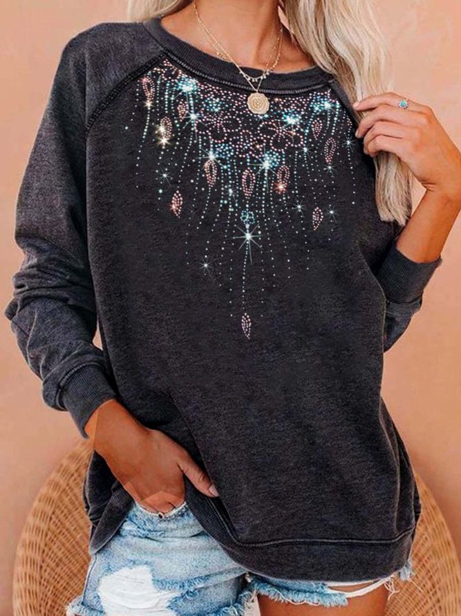 Individualität Verziert Normal Sweatshirts