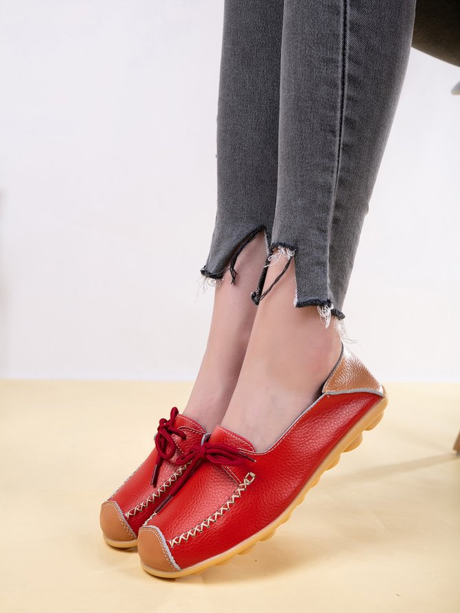 Lässige Rindsleder Schuhe