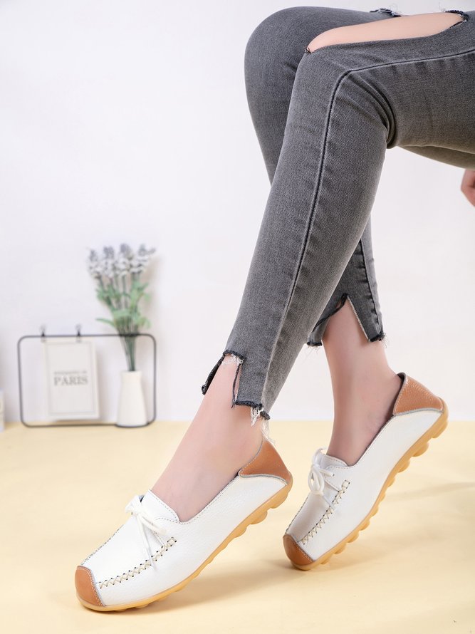 Lässige Rindsleder Schuhe